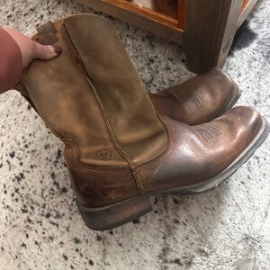 Ariat Tan and Brown Western Boots